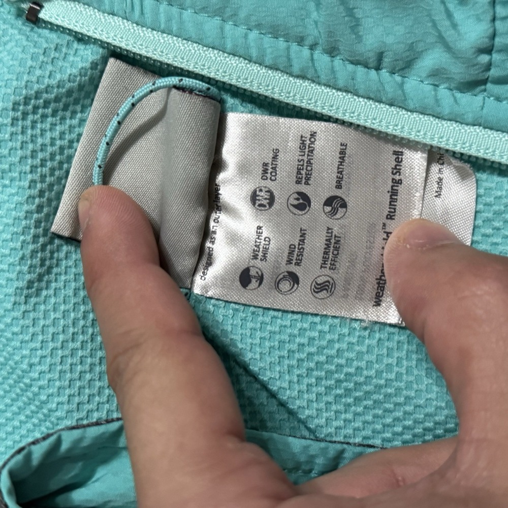 Avalanche Weather Shield Running Shell Full Zip Hooded Jacket Teal Women's Small - Picture 4 of 12